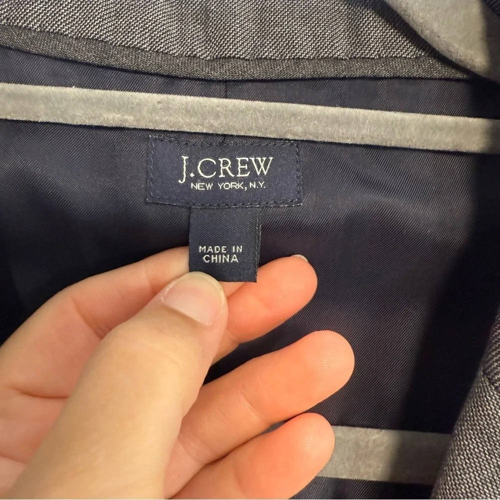 J.Crew Ludlow Tollegno 1900 Dark Gray Italian‎ Wool Suit Jacket Size 40R NWT
